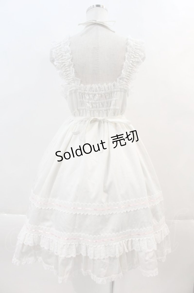 画像2: BABY,THE STARS SHINE BRIGHT / ベビードールジャンパースカート＆うさくみゃヘッドドレスセット  白Ｘピンク I-24-06-21-061-BA-OP-HD-ZI (2)