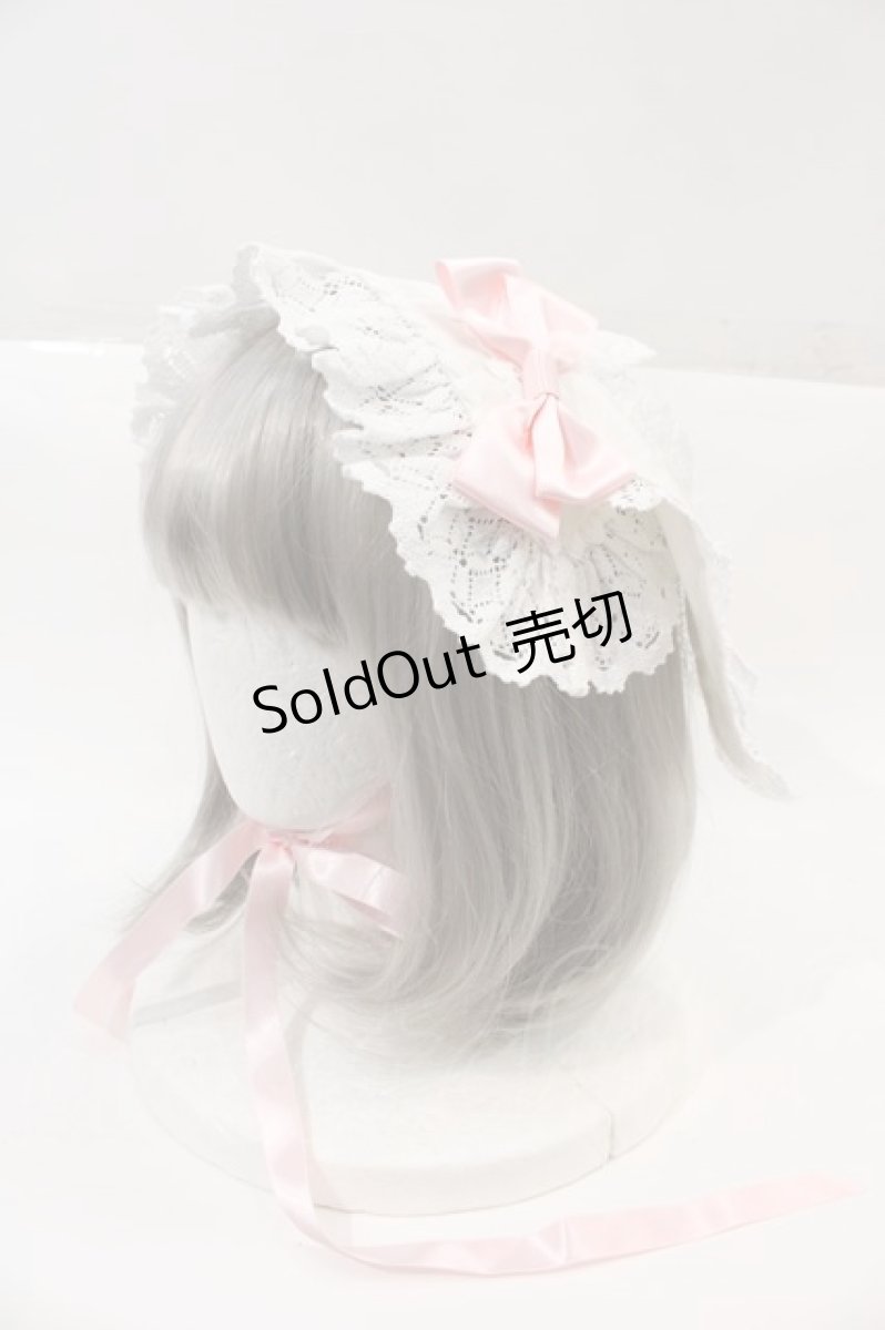 画像3: BABY,THE STARS SHINE BRIGHT / ベビードールジャンパースカート＆うさくみゃヘッドドレスセット  白Ｘピンク I-24-06-21-061-BA-OP-HD-ZI (3)