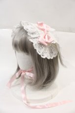 画像3: BABY,THE STARS SHINE BRIGHT / ベビードールジャンパースカート＆うさくみゃヘッドドレスセット  白Ｘピンク I-24-06-21-061-BA-OP-HD-ZI (3)