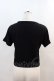 画像2: LISTEN FLAVOR / BASICモルフォ刺繍Tee  黒Ｘ青 I-24-06-21-003-PU-TO-HD-ZT314 (2)