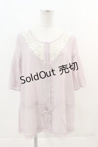 axes femme / ドルマンブラウジングブラウス M ラベンダー I-24-06-25-012-AX-TO-HD-ZI