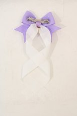 画像2: LOTUS ribbon / ツインリボンバレッタ(1つのみ)   I-24-06-27-105-EL-AC-HD-ZT437-F005 (2)