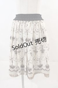 axes femme / シャンデリア柄スカート  アイボリー I-24-06-28-119-AX-SK-HD-ZT310