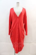 画像1: Franche Lippee / 刺繍入りロングカーディガン  赤 I-24-06-28-025-LO-TO-HD-ZT371 (1)
