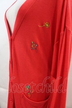 画像3: Franche Lippee / 刺繍入りロングカーディガン  赤 I-24-06-28-025-LO-TO-HD-ZT371