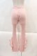 画像2: lilLilly / リブフリルパンツ  ピンク I-24-07-03-084-LO-PA-HD-ZT158 (2)