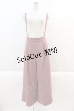 画像1: axes femme / 刺繍入サス付パンツ M ピンク I-24-07-09-089-AX-SK-HD-ZT306