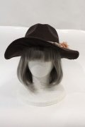 axes femme / フェルト中折れ女優帽  チャ I-24-07-11-100-AX-AC-HD-ZT-K011