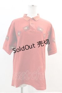 Karl Helmut / ゴルフワッペンポロシャツ M オレンジ I-24-07-11-030-EL-TO-HD-ZI