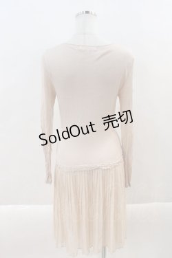 画像2: PINK HOUSE / プリーツドッキングニットワンピース  ピンク I-24-07-15-060-LO-TO-AS-ZT363