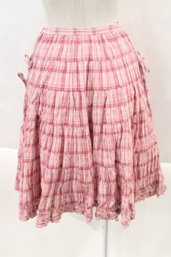 画像2: PINK HOUSE / チェックスカート  ピンク I-24-07-15-113-LO-SK-AS-ZS