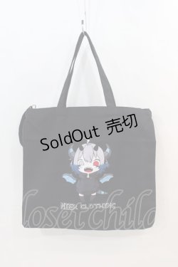 画像1: NieR Clothing / 擬人化ぐれまるトートバッグ  黒 I-24-07-17-084-PU-BG-HD-ZT335