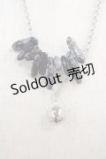 NieR Clothing / RANDOM STONE NECKLACE  シルバーＸ黒 I-24-07-17-093-PU-AC-HD-ZI