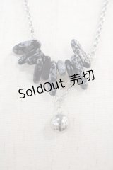 NieR Clothing / RANDOM STONE NECKLACE  シルバーＸ黒 I-24-07-17-093-PU-AC-HD-ZI