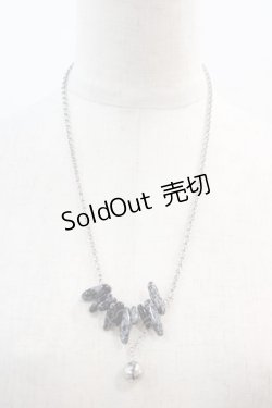 画像2: NieR Clothing / RANDOM STONE NECKLACE  シルバーＸ黒 I-24-07-17-093-PU-AC-HD-ZI