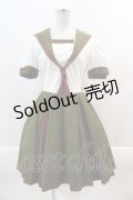 metamorphose / セーラークルーズワンピース  グリーンＸ白 I-24-07-17-121-ME-OP-HD-OS