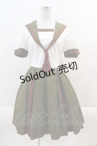 metamorphose / セーラークルーズワンピース  グリーンＸ白 I-24-07-17-121-ME-OP-HD-OS