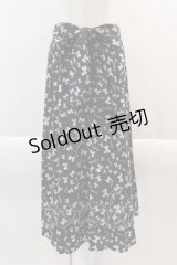 INGEBORG /リボン柄スカート  黒 I-24-07-20-071-LO-SK-AS-ZY