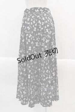 画像2: INGEBORG /リボン柄スカート  黒 I-24-07-20-071-LO-SK-AS-ZY