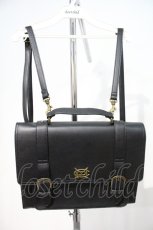 画像1: Maison de FLEUR / リセエンヌ達のサッチェルリュック  黒 I-24-07-20-095-LO-BG-HD-ZTK012 (1)