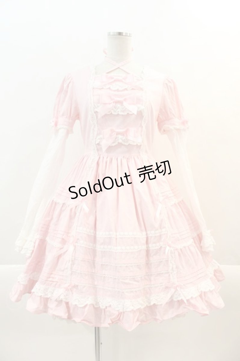 画像1: Angelic Pretty / 2008年 Lucky Pack ワンピース単品  ピンクｘ白 I-24-07-22-069-AP-OP-HD-ZI (1)