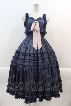 画像1: Angelic Pretty / Classy Ladyジャンパースカート  ネイビー I-24-07-22-070-AP-OP-HD-ZY