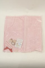Maison de FLEUR / とんかつ・えびふらいのしっぽタオルハンカチ  ピンク I-24-07-22-108-LO-ZA-HD-ZT-K015