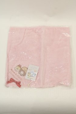 画像1: Maison de FLEUR / とんかつ・えびふらいのしっぽタオルハンカチ  ピンク I-24-07-22-108-LO-ZA-HD-ZT-K015
