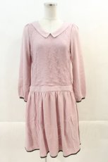 画像1: axes femme / パイピングバイカラーワンピース M アワピンク I-24-07-23-091-AX-OP-HD-ZT463 (1)