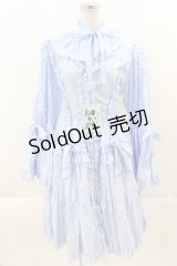 Physical　Drop / スタンドカラープリンセスドレス  サックスｘ白 I-24-07-23-107-LO-OP-AS-ZI