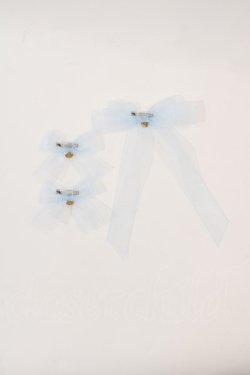画像2: LOTUS ribbon / リボンブローチセット  サックス I-24-07-24-084-EL-ZA-HD-ZT437