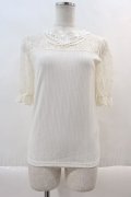 axes femme / チョーカー風レースプルオーバー M シロ I-24-07-26-022-AX-TO-HD-ZI