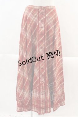 画像1: INGEBORG / ナナメチェックスカート  赤チェック I-24-07-31-147-LO-SK-HD-ZI