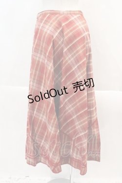 画像2: INGEBORG / ナナメチェックスカート  赤チェック I-24-07-31-147-LO-SK-HD-ZI