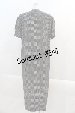 画像2: INGEBORG / ドットリボンフリル半袖ワンピース  黒X白 I-24-08-02-066-LO-OP-HD-ZT391