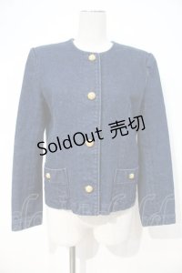INGEBORG / ゴールドボタンデニムジャケット  青デニム I-24-08-02-084-LO-JA-HD-ZT042