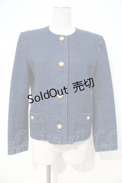 画像1: INGEBORG / ゴールドボタンデニムジャケット  青デニム I-24-08-02-084-LO-JA-HD-ZT042