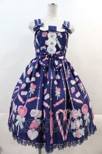 Angelic Pretty / Candy Ornamentジャンパースカート  ネイビー I-24-08-02-041-AP-OP-HD-ZY