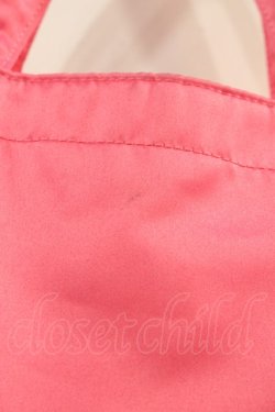 画像3: Maison de FLEUR / サイドレースアップ&裏地LIPハンドバッグ  濃ピンク I-24-08-03-120-LO-BG-HD-ZT-K012