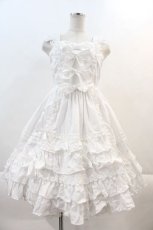 画像1: Angelic Pretty / Sweetフリルジャンパースカート  白 I-24-08-06-082-AP-OP-HD-ZI (1)