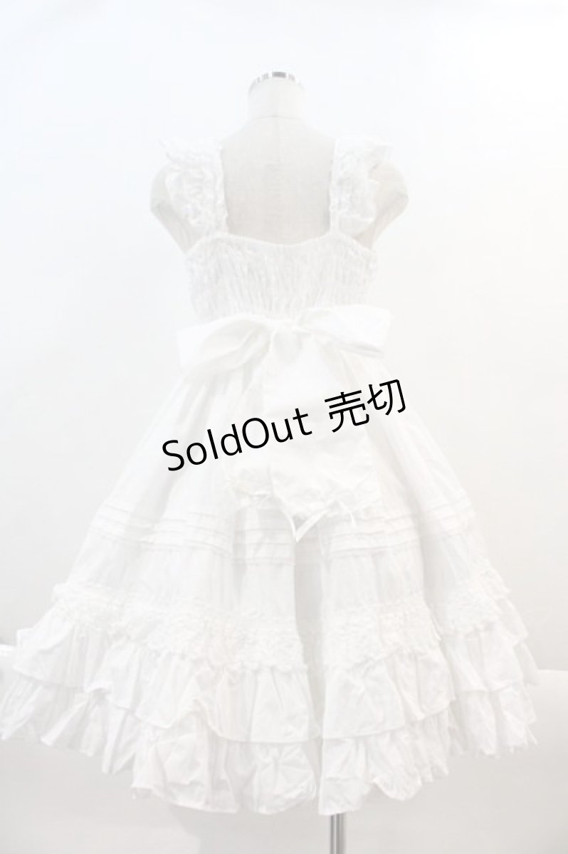 画像2: Angelic Pretty / Sweetフリルジャンパースカート  白 I-24-08-06-082-AP-OP-HD-ZI (2)