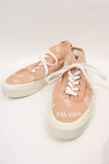 PINK HOUSE / ロゴスニーカー 約23CM(内側採寸) ピンクＸ白 I-24-08-09-123-LO-SH-HD-ZT-K014