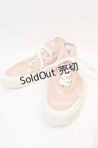 PINK HOUSE / ロゴスニーカー 約23CM(内側採寸) ピンクＸ白 I-24-08-09-123-LO-SH-HD-ZT-K014