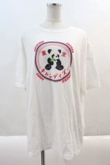 Candy Stripper / パンダBIG TEE  白 I-24-08-11-077-PU-TO-HD-ZT314