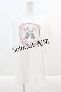 Candy Stripper / パンダBIG TEE  白 I-24-08-11-077-PU-TO-HD-ZT314