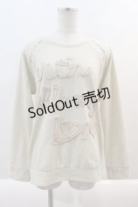 LIZ LISA / フリルメッセージスウェット 0 アイボリー I-24-08-19-020-LO-TO-HD-ZT470