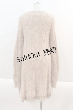 画像2: PINK HOUSE / ボア&裾レースニットチュニック  ブラウン I-24-08-21-060-LO-TO-HD-ZT011