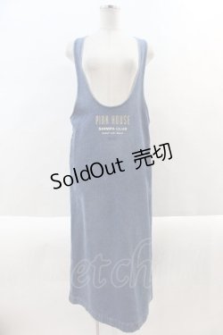 画像1: PINK HOUSE / ロゴデニムジャンパースカート  青デニム I-24-08-21-094-LO-OP-HD-ZT239