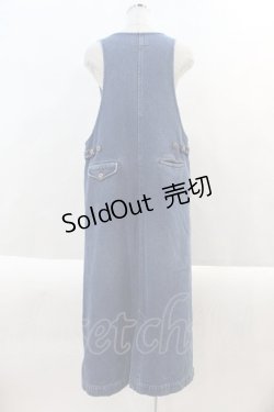 画像2: PINK HOUSE / ロゴデニムジャンパースカート  青デニム I-24-08-21-094-LO-OP-HD-ZT239