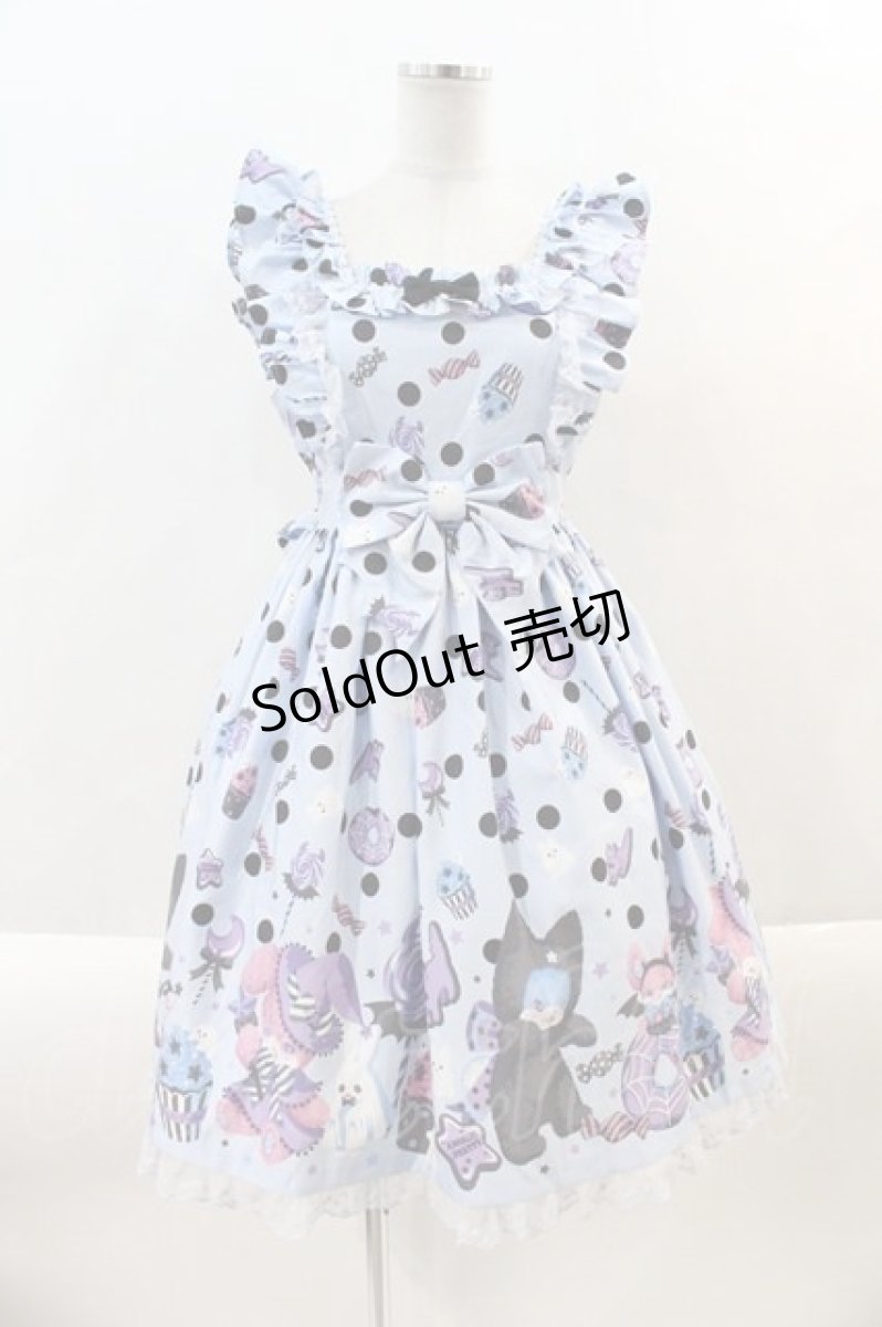 画像1: Angelic Pretty / Happy Treat Partyジャンパースカート  サックス I-24-08-21-103-AP-OP-HD-ZI (1)
